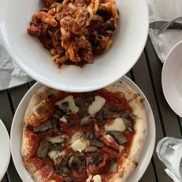 two plates of food on a table two plates of food on a table