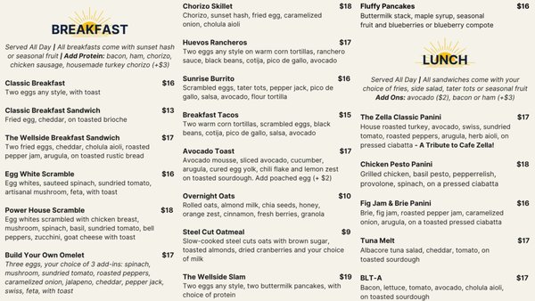 Menu photo 1 The Wellside Cafe Santa Monica, CA Menu photo 1 The Wellside Cafe Santa Monica, CA