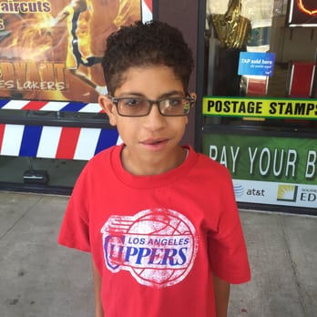 All Stars Barber Shop - This is a rushed haircut I had to get up and fix it because they combed out his curls and used a blow drier on him?? WTH - Barbers Near Me - Downey, California All Stars Barber Shop - This is a rushed haircut I had to get up and fix it because they combed out his curls and used a blow drier on him?? WTH - Barbers Near Me - Downey, California