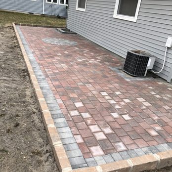Budget Paving - Backyard patio. - Masonry/Concrete Near Me