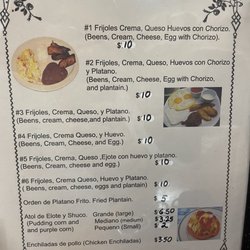El Rey de Pollo - This is their updated menu with current prices.
