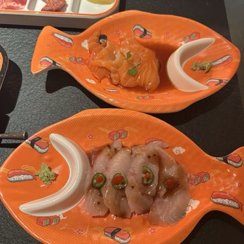 Chubby Cattle BBQ - Salmon and yellowtail carpaccio - Barbeque Near Me - Irvine, California