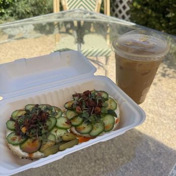 Mother Dough Bagels - garden with chili oil - Bagels Near Me - Santa Barbara, California Mother Dough Bagels - garden with chili oil - Bagels Near Me - Santa Barbara, California