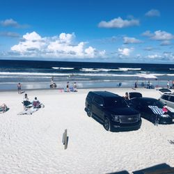 You can park on the top for free or park on the beach for 25 non resident