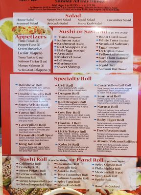 Menu photo 8 Sushi Yama Tampa, FL