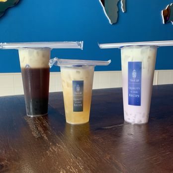 Tea 18 - Classic black milk tea with boba, jasmine milk green tea with aloe, and taro milk tea with aloe. All drinks were made with almond milk. - Bubble Tea Near Me - Sacramento, California Tea 18 - Classic black milk tea with boba, jasmine milk green tea with aloe, and taro milk tea with aloe. All drinks were made with almond milk. - Bubble Tea Near Me - Sacramento, California