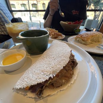 Cafe de Casa - Dried Beef and Shredded Mozzarella Tapioca Crepe (Carne Seca & Mussarela) - Coffee & Tea Near Me - San Francisco, California Cafe de Casa - Dried Beef and Shredded Mozzarella Tapioca Crepe (Carne Seca & Mussarela) - Coffee & Tea Near Me - San Francisco, California