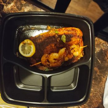 Luby's - Baked tilapia and shrimp - American Near Me - Houston, Texas