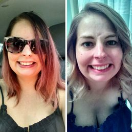 Before and after with Nori. Before and after with Nori.
