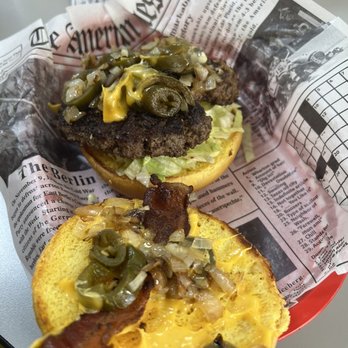 Hippo Burgers - Burger comes open face - Burgers Near Me - Humble, Texas Hippo Burgers - Burger comes open face - Burgers Near Me - Humble, Texas