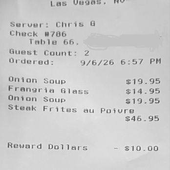 Mon Ami Gabi - Our check - French Near Me - Las Vegas, Nevada Mon Ami Gabi - Our check - French Near Me - Las Vegas, Nevada