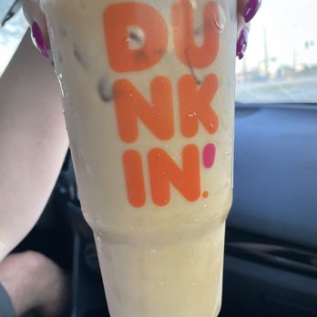 Dunkin' - Iced pumpkin spice latte - Donuts Near Me - Clewiston, Florida