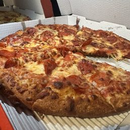 Large pepperoni pizza Large pepperoni pizza