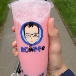 Watermelon boba tea