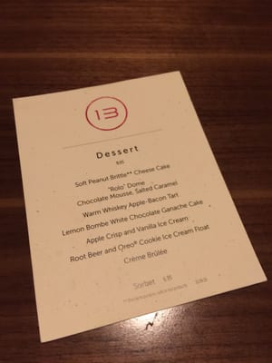 Menu photo 5 Table 13 Spokane, WA