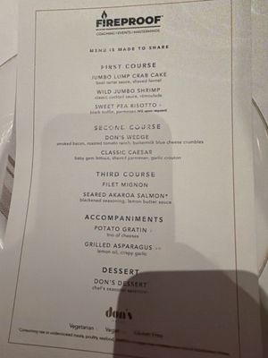 Menu photo 2 Don's Prime Las Vegas, NV