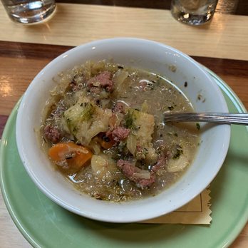 La Bottega - Soup of the day. Cabbage and corn beef - Delis Near Me - Vancouver, Washington La Bottega - Soup of the day. Cabbage and corn beef - Delis Near Me - Vancouver, Washington