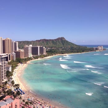 Waikiki Beach - View of Waikiki Beach from Sheraton Waikiki - Beaches Near Me
