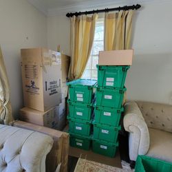 Professional packing done with reusable packing supplies