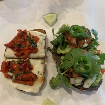 Kind Bean - Southwest black bean toast and Cheeze/Peppers toast - Coffee & Tea Near Me - Chandler, Arizona