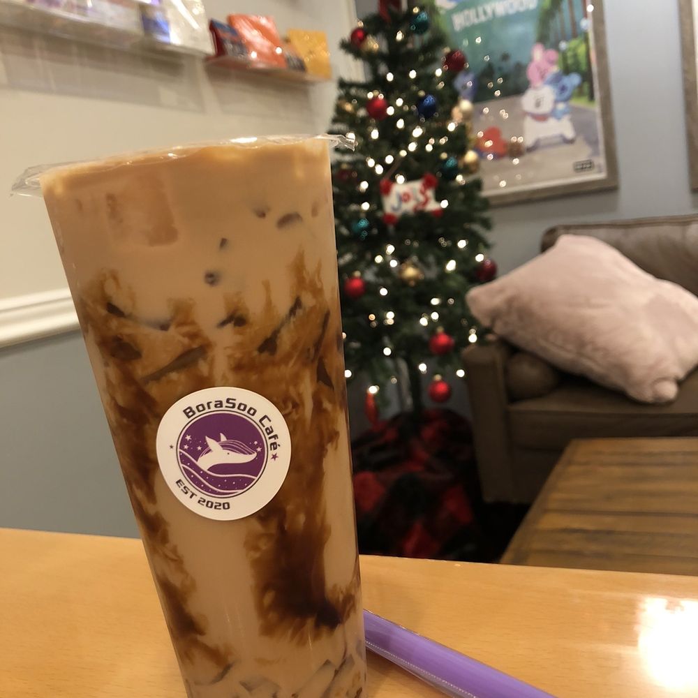 BoraSoo Cafe - Brown Sugar Milk Tea with Lychee - Bubble Tea Near Me - Davie, Florida BoraSoo Cafe - Brown Sugar Milk Tea with Lychee - Bubble Tea Near Me - Davie, Florida