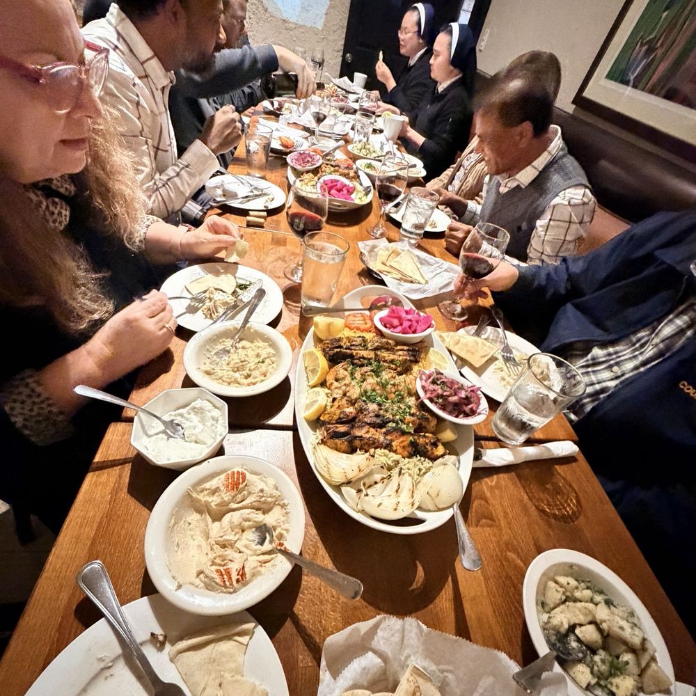 Taboon Mediterranean - It's feast time--family style!  Great for groups!  @ojbaylen - Mediterranean Near Me - Long Beach, California