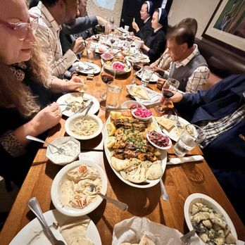 Taboon Mediterranean - It's feast time--family style!  Great for groups!  @ojbaylen - Mediterranean Near Me - Long Beach, California