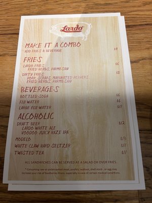 Menu photo 5 Lardo Las Vegas, NV