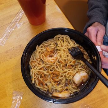 Sweet Pea's Poke - Shrimp Ramen Bowl with Peach Tea Boba - Poke Near Me - Crestline, California Sweet Pea's Poke - Shrimp Ramen Bowl with Peach Tea Boba - Poke Near Me - Crestline, California