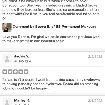 BB Permanent Makeup - true testimonials that have been hidden by the yelp algorithm. - Permanent Makeup Near Me - Huntington Beach, California