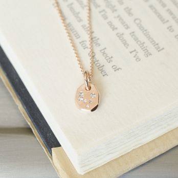J. Albrecht Designs - Galaxy pendant in 14k Rose gold - Jewelry Near Me - Boulder, Colorado