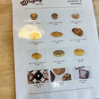 Wrigley Coffee - Pastry Menu - August 2026 - Coffee & Tea Near Me - Long Beach, California Wrigley Coffee - Pastry Menu - August 2026 - Coffee & Tea Near Me - Long Beach, California