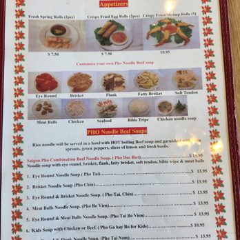 Pho Saigon - Menu - Vietnamese Near Me - Manassas, Virginia