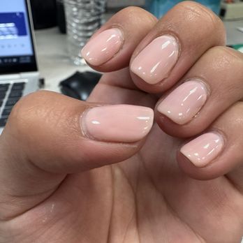 The Boujee Nails - Hand "manicure" and gel application, different tones, no cuticle removal, bumps, started falling off right away. - Nail Salons Near Me - Fullerton, California