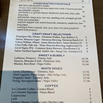 Pinstripes - Sunday brunch drink menu - Bowling Near Me - Canoga Park, California Pinstripes - Sunday brunch drink menu - Bowling Near Me - Canoga Park, California