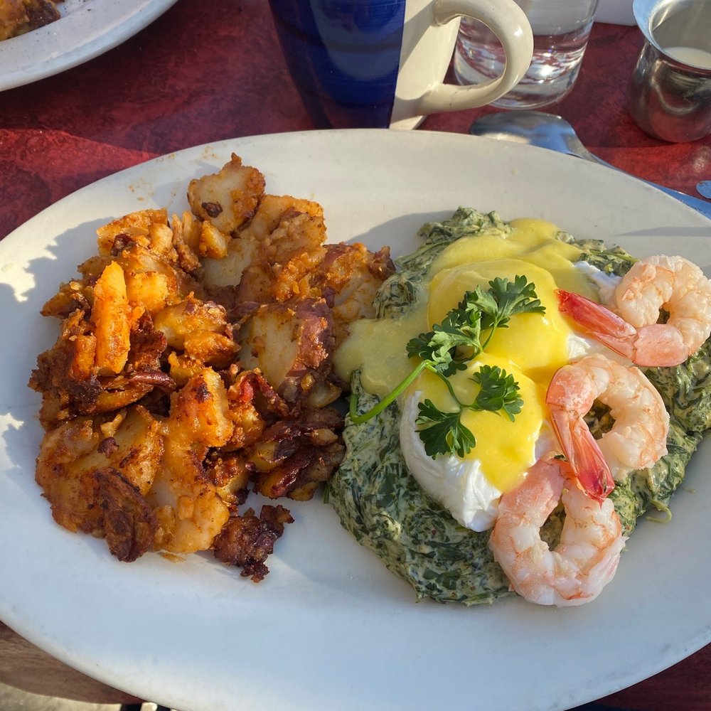 Lucile's Creole Cafe - Eggs Sardou with potatoes - Cajun/Creole Near Me - Denver, Colorado