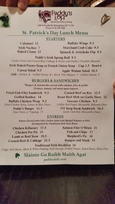 Menu photo 6 Paddy's Loft Massapequa, NY Menu photo 6 Paddy's Loft Massapequa, NY