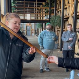 Barrel Thieving at Bardstown Distillery. Barrel Thieving at Bardstown Distillery.