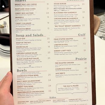 Gulf & Prairie Restaurant - Menu - American Near Me - Houston, Texas