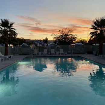 Acres Landing - Pool - sunrise - Hotels Near Me - Desert Hot Springs, California Acres Landing - Pool - sunrise - Hotels Near Me - Desert Hot Springs, California