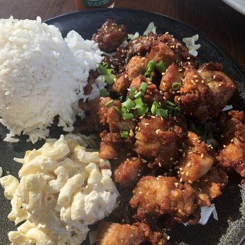 Aloha Mixed Plate - Mochiko chicken - Hawaiian Near Me - Lahaina, Hawaii