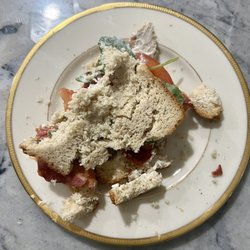 Unrefined - BLT with crumbled cardboard.