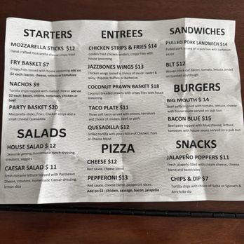 Jazzbones - Menu!! - Music Venues Near Me - Tacoma, Washington