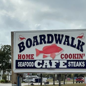 Boardwalk Cafe - a sign for boardwalk seafood cafe steaks - Seafood Near Me - Corpus Christi, Texas Boardwalk Cafe - a sign for boardwalk seafood cafe steaks - Seafood Near Me - Corpus Christi, Texas