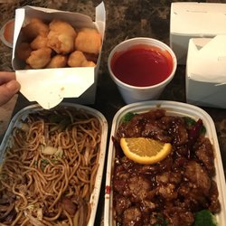 Ichiban Sushi & Chinese - New Hudson - Sweet & sour chicken, pork lo mein & orange beef.
