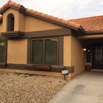Renewal by Andersen - Front windows in terratone color - Windows Installation Near Me - Las Vegas, Nevada