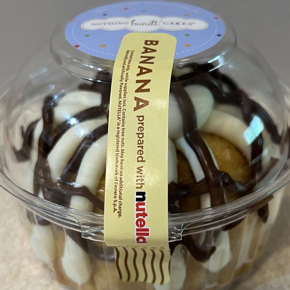 Nothing Bundt Cakes - Banana Prepared with Nutella Bundtlet - Bakeries Near Me - Henderson, Nevada Nothing Bundt Cakes - Banana Prepared with Nutella Bundtlet - Bakeries Near Me - Henderson, Nevada