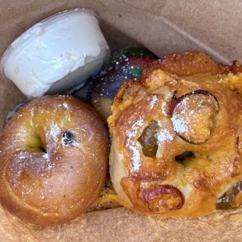 Bagel Boss - Bag of bagels and cream cheese. - Bagels Near Me - Burbank, California Bagel Boss - Bag of bagels and cream cheese. - Bagels Near Me - Burbank, California