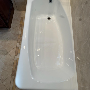 Always Refinishing - this tub it was previously been turquoise! I absolutely love it now. It turned out so great - Kitchen & Bath Near Me