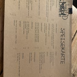 Angie's Mocca - Speisekarte erste Seite